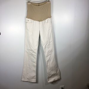 Gap Long Lean white Maternity Jeans